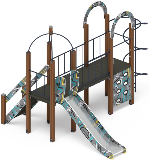 Навина (Техно-голубой) - ДИК 2.09.03-01 - Игровой комплекс H=1200