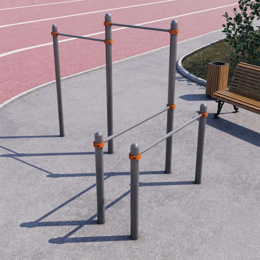 Двойной турник с брусьями СВС-76