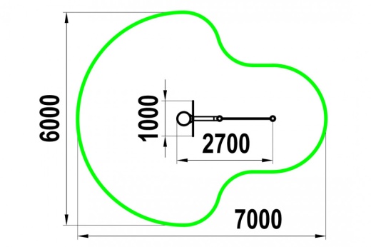 Турник классического хвата, баскетбольная стойка W-06-001