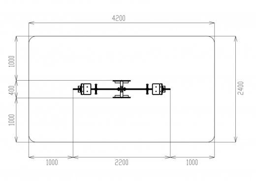 Качалка балансир со спинкой - ИО 21.Д.14.01-01 - Космопорт (Коты)