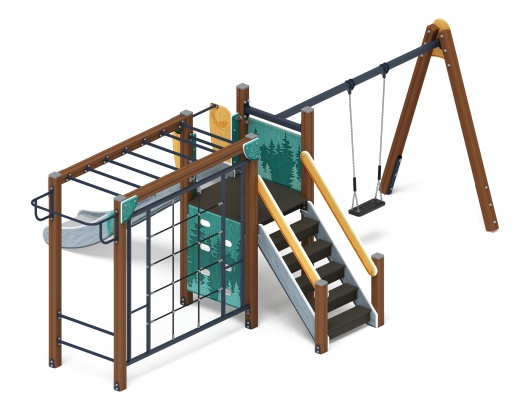 Счастливое детство (Тайга) - ДИК 2.01.02-03 - Игровой комплекс H=1200