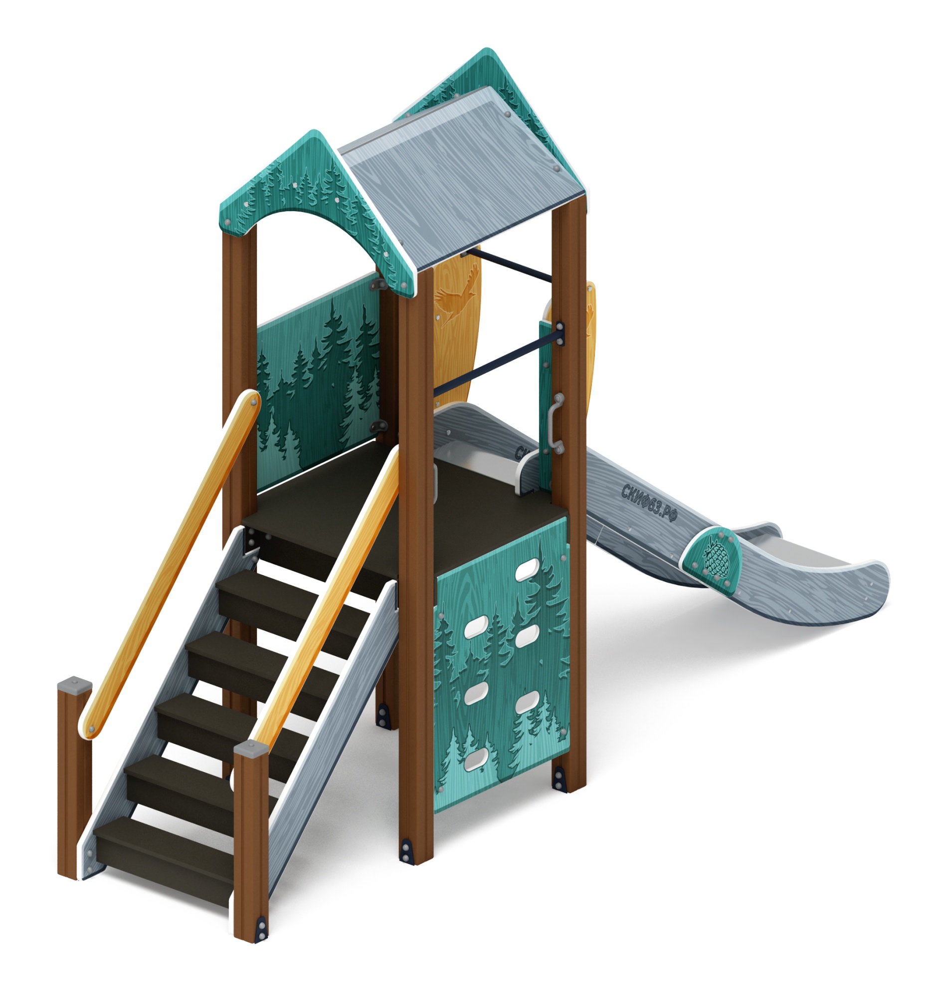 Играйте с нами (Тайга) - ДИК 2.01.1.01-03 - Игровой комплекс H=1200