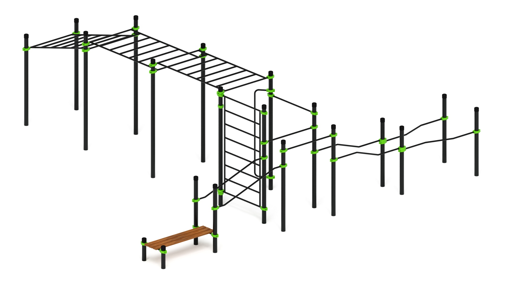 Воркаут ЛОВ 108 зеленый ВТ 102.19-02
