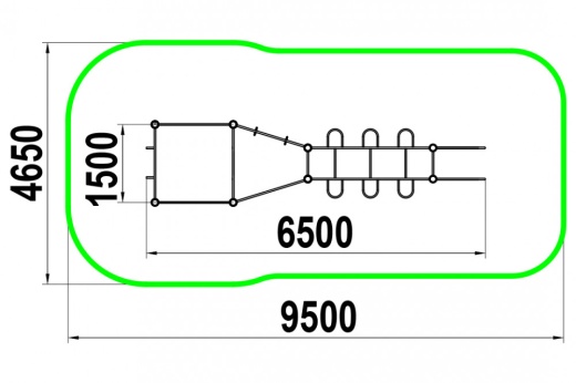 Три разноуровневых турника, брусья для отжиманий, комбинированный рукоход, шведская стенка, гимнастические кольца и турник для подтягивания хватом "молоток" W-02-018