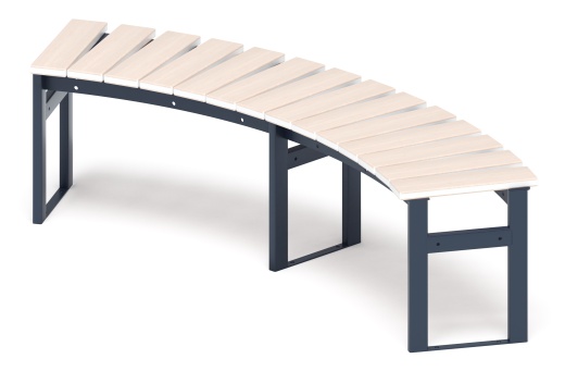 Модульная скамья радиальная (беленый дуб) МФ 42.01.17-01
