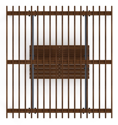 Пергола тент с качелями - МФ 78.02.01-01 /без поликарбоната/