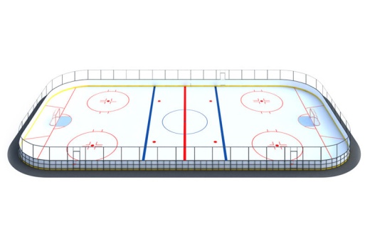 Хоккейная коробка R-5м. защитная сетка Н-1500мм по всему периметру ХОК-1.3