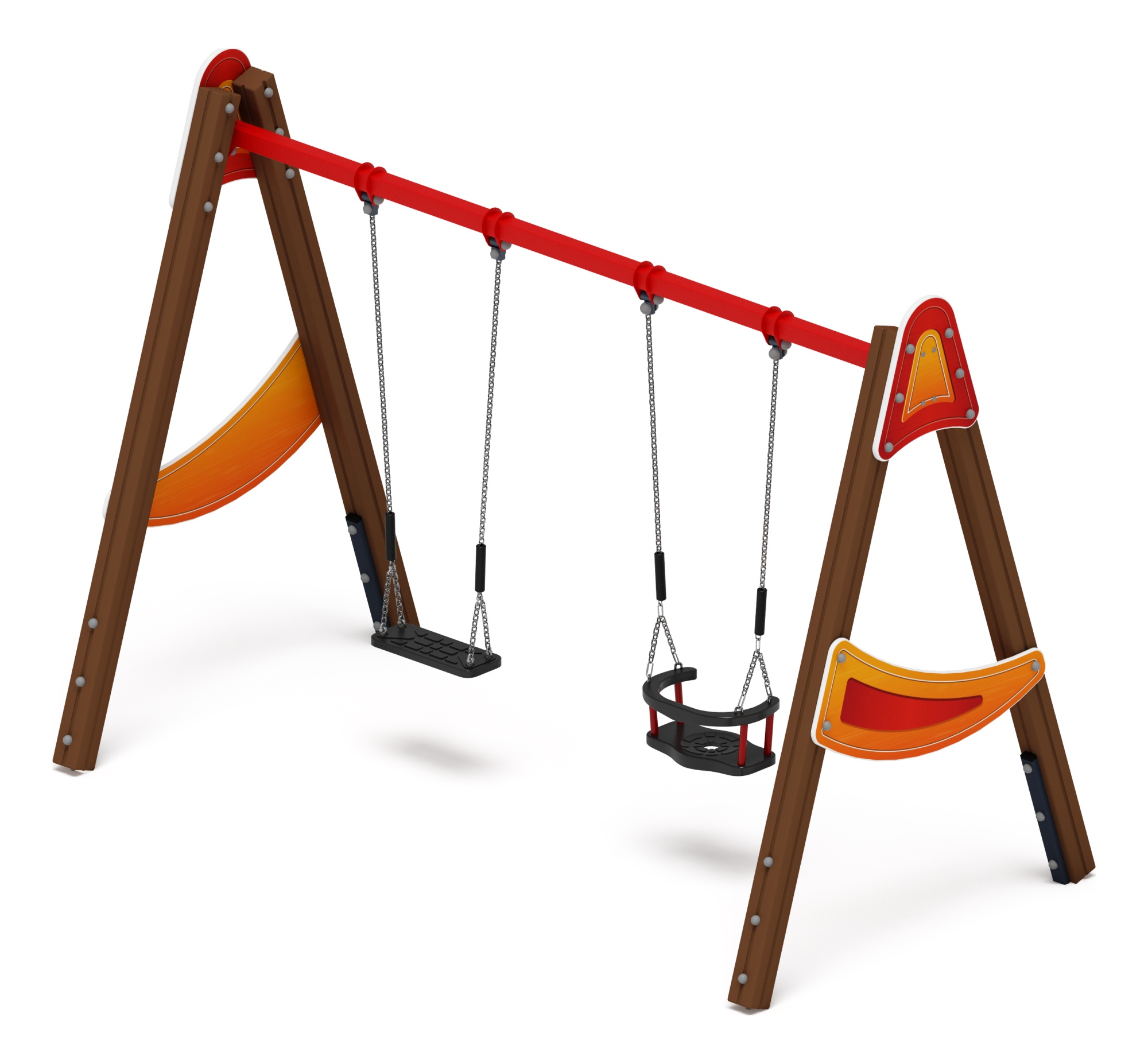 Качели двойные Д2 - ИО 12.Д.01.02.01-П.01 - (Счастливое детство)