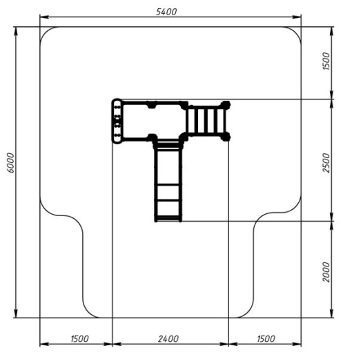 Горка с домиком - ИО 41.01.05-01 - (Город) H=900