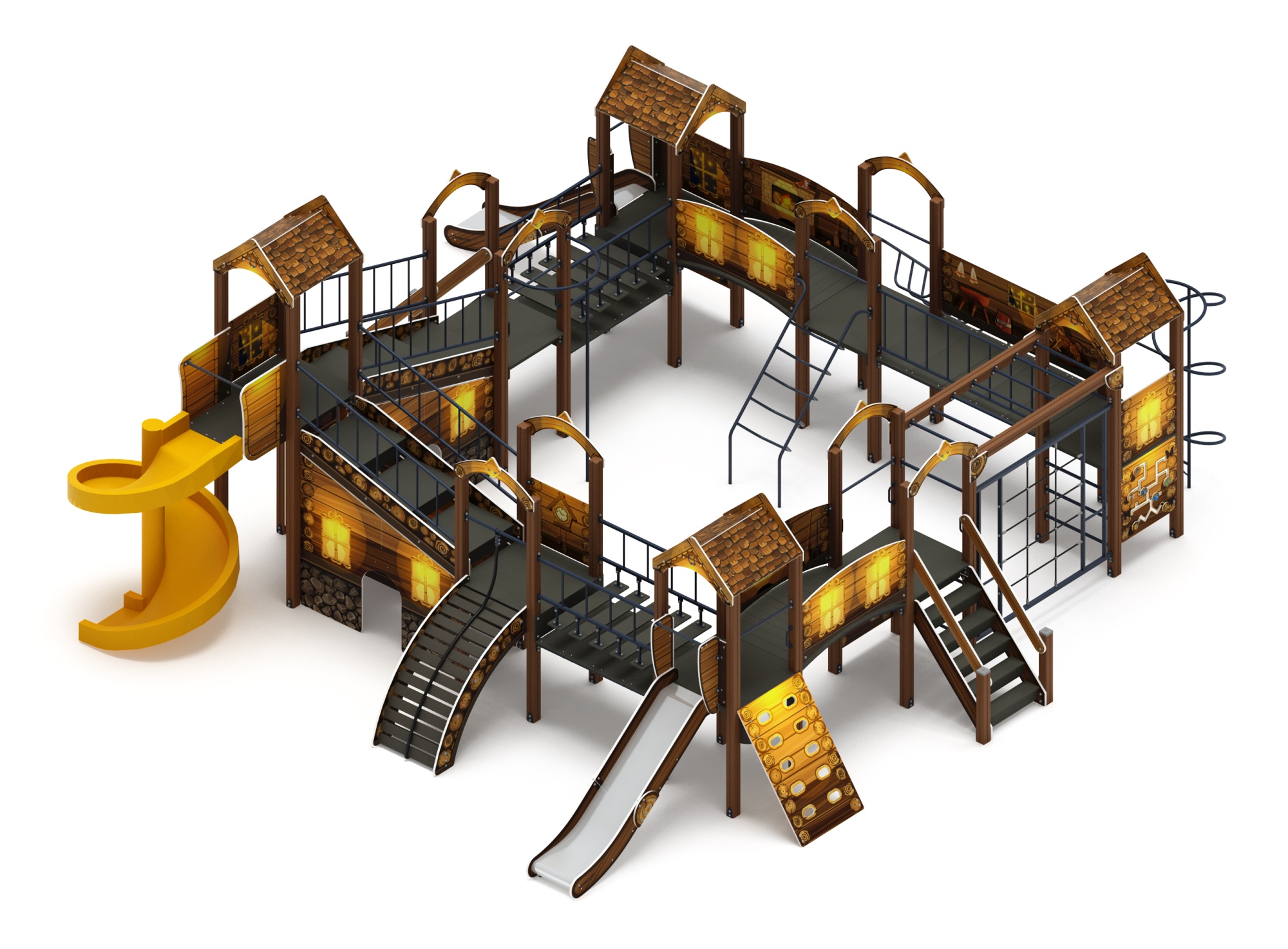 Остров детства (ЭКО) - ДИК 2.01.8.02-12 - Игровой комплекс H=1200 H=2000