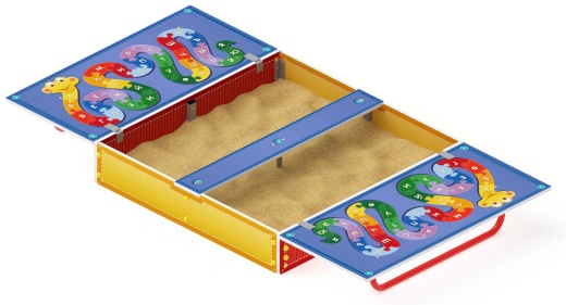 Песочница с крышкой средняя (Азбука) - ИО 5.01.11-01