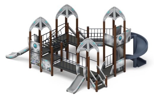 Космопорт (Серый) - ДИК 2.14.02-01 - Игровой комплекс H=750 H=1200 H=2000