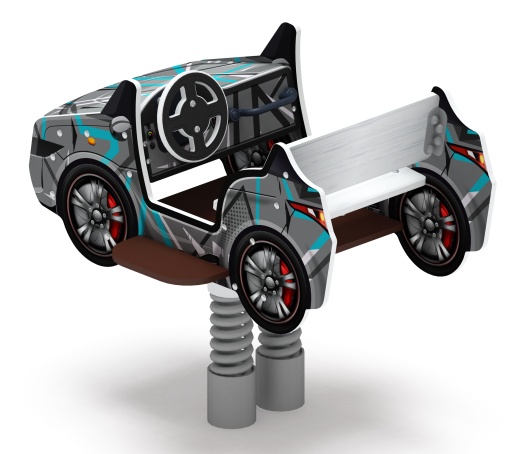 Кабриолет - Качалка на пружине двухместная машинка - ИО 23.03.02-04