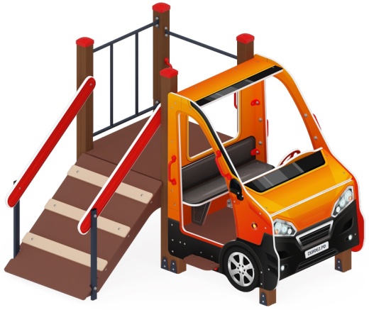 Машинка (оранжевая) - Беседка машинка - МФ 10.03.06-01