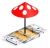 Песочница с крышкой средняя и навесом Грибок (Техно) - ИО 5.01.10-10