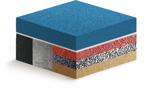 Покрытие из резиновой крошки Walk светло-синее