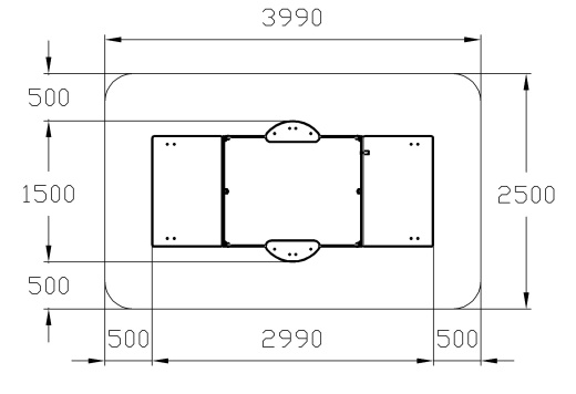 Песочница с крышкой средняя (Техно) - ИО 5.01.11-09