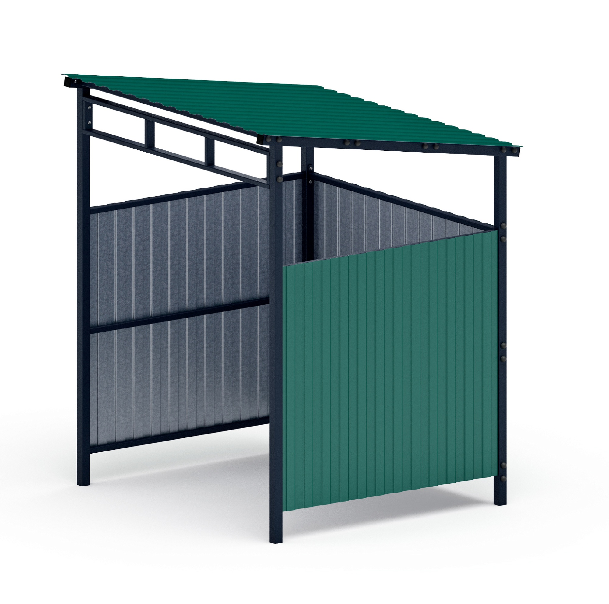 Навес контейнерной площадки для мусора (1 секция) МФ 55.02.03.1-01