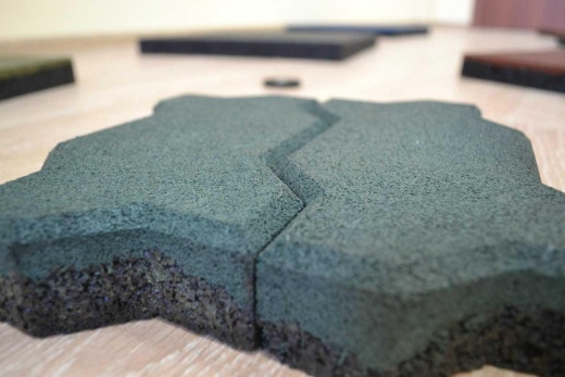 Резиновая брусчатка "Волна" 40 мм