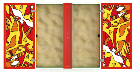 Песочница с крышкой средняя (Рыбы) - ИО 5.01.11-04