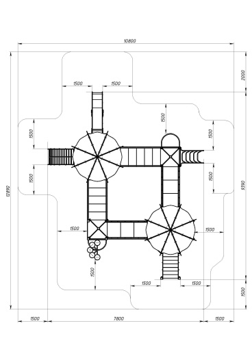 Карнавал (Шапито) - ДИК 2.22.06-01 - Игровой комплекс H=1200