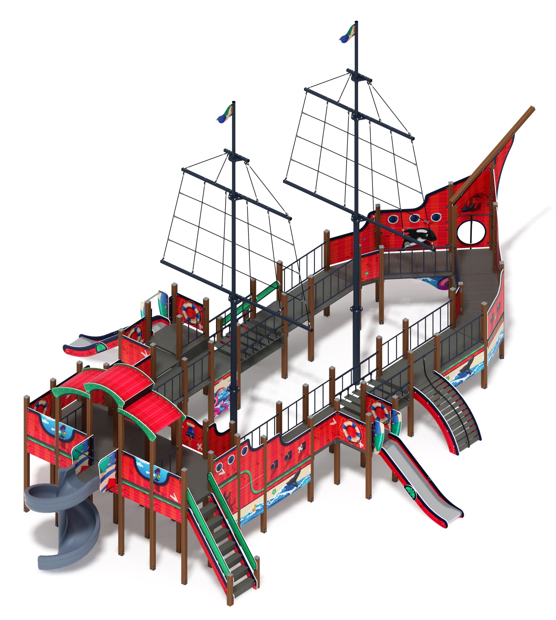 Флагман (Мульт) - ДИК 2.03.3.03-10 - Игровой комплекс - H=1200 H=1500 H=2000