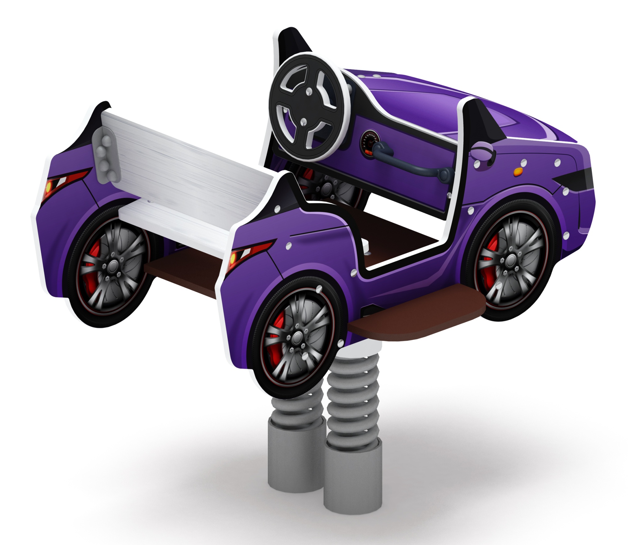 Кабриолет - Качалка на пружине двухместная машинка - ИО 23.03.02-03