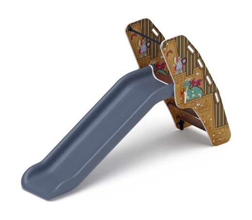 Горка пластиковая - ИО 42.01.05-05 - (серый скат) (Картонное королевство)H=900