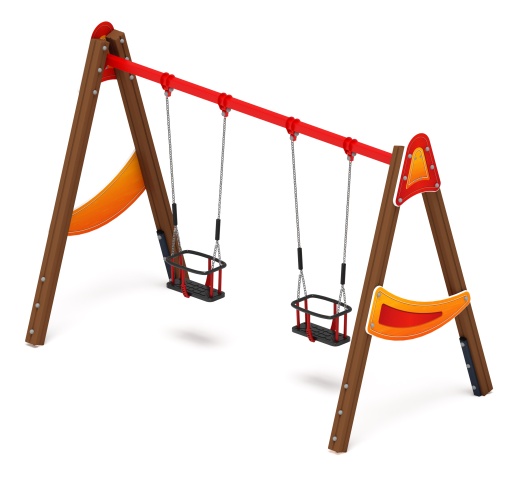 Качели двойные Д2 - ИО 12.Д.04.04.01-П - (Счастливое детство)