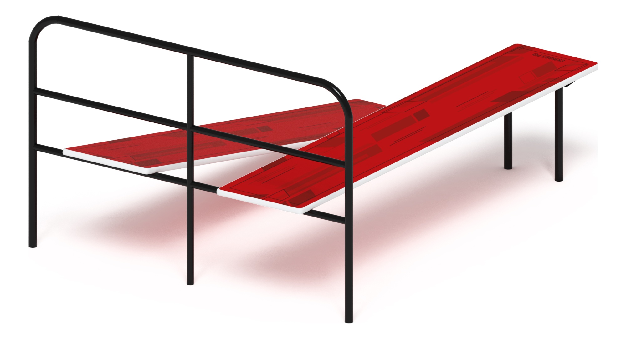 Скамья для пресса двойная (красный) - СО 2.40.04-01