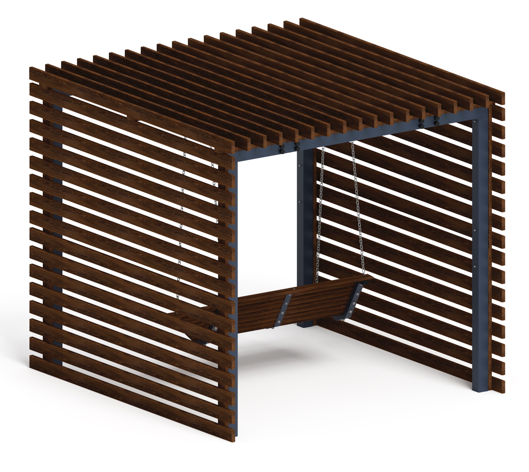 Пергола беседка с качелями - МФ 78.01.01-01 /без поликарбоната/