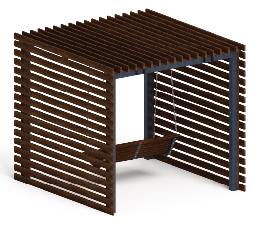 Пергола беседка с качелями - МФ 78.01.01-01 /без поликарбоната/