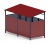 Навес контейнерной площадки для мусора (красный) (2 секции) МФ 55.02.02-04