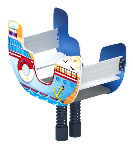 Пароходик - Качалка на пружине двухместная - ИО 23.17.01-И1