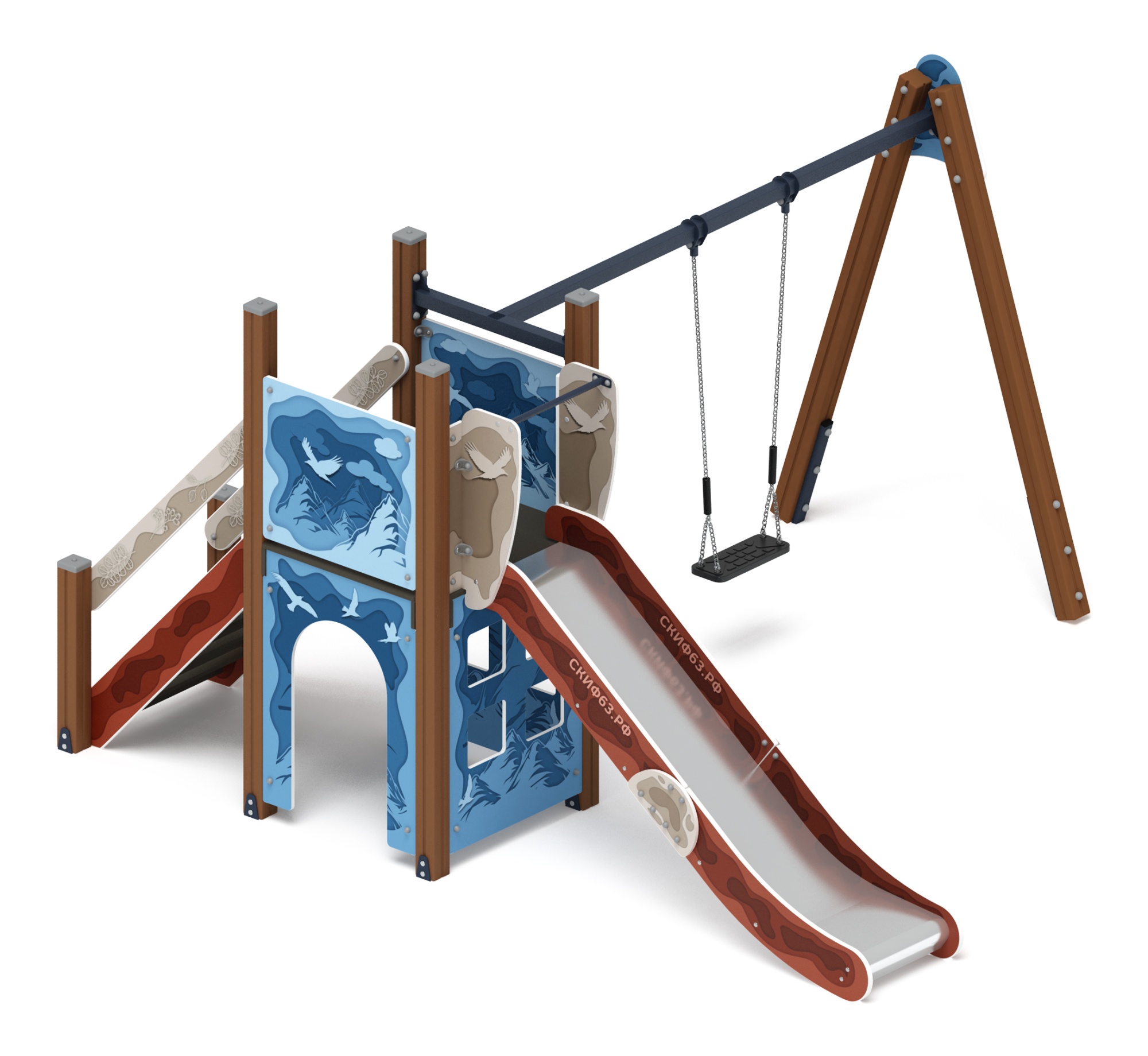 Счастливое детство (Алтай) - ДИК 2.01.01-04 - Игровой комплекс H=1200