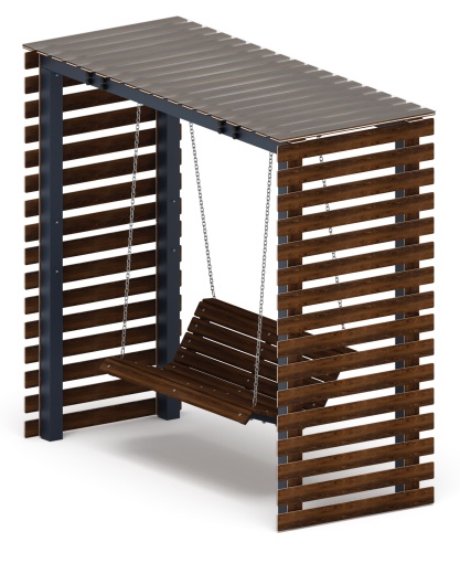 Пергола беседка с качелями - МФ 78.05.01 /с поликарбонатом/