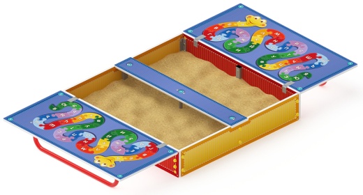 Песочница с крышкой средняя (Азбука) - ИО 5.01.11-01