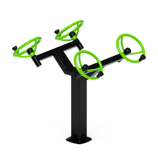 Рули (положение сидя) зеленый - Уличный тренажер - СТ 102-12