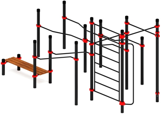Воркаут ЛОВ 108 красный ВТ 102.13-01
