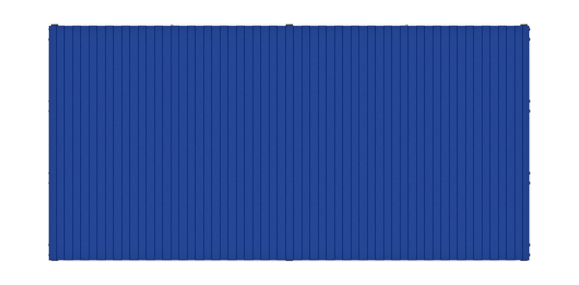 Навес контейнерной площадки для мусора (синий) (2 секции) МФ 55.02.02-03