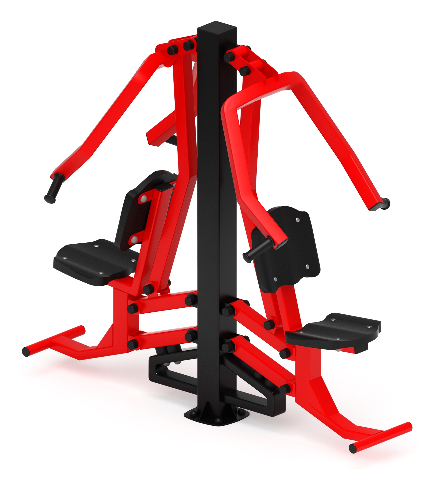 Жим от груди двойной (красный) - Уличный тренажер двойной - СТ 030-11