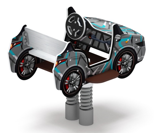 Кабриолет - Качалка на пружине двухместная машинка - ИО 23.03.02-04