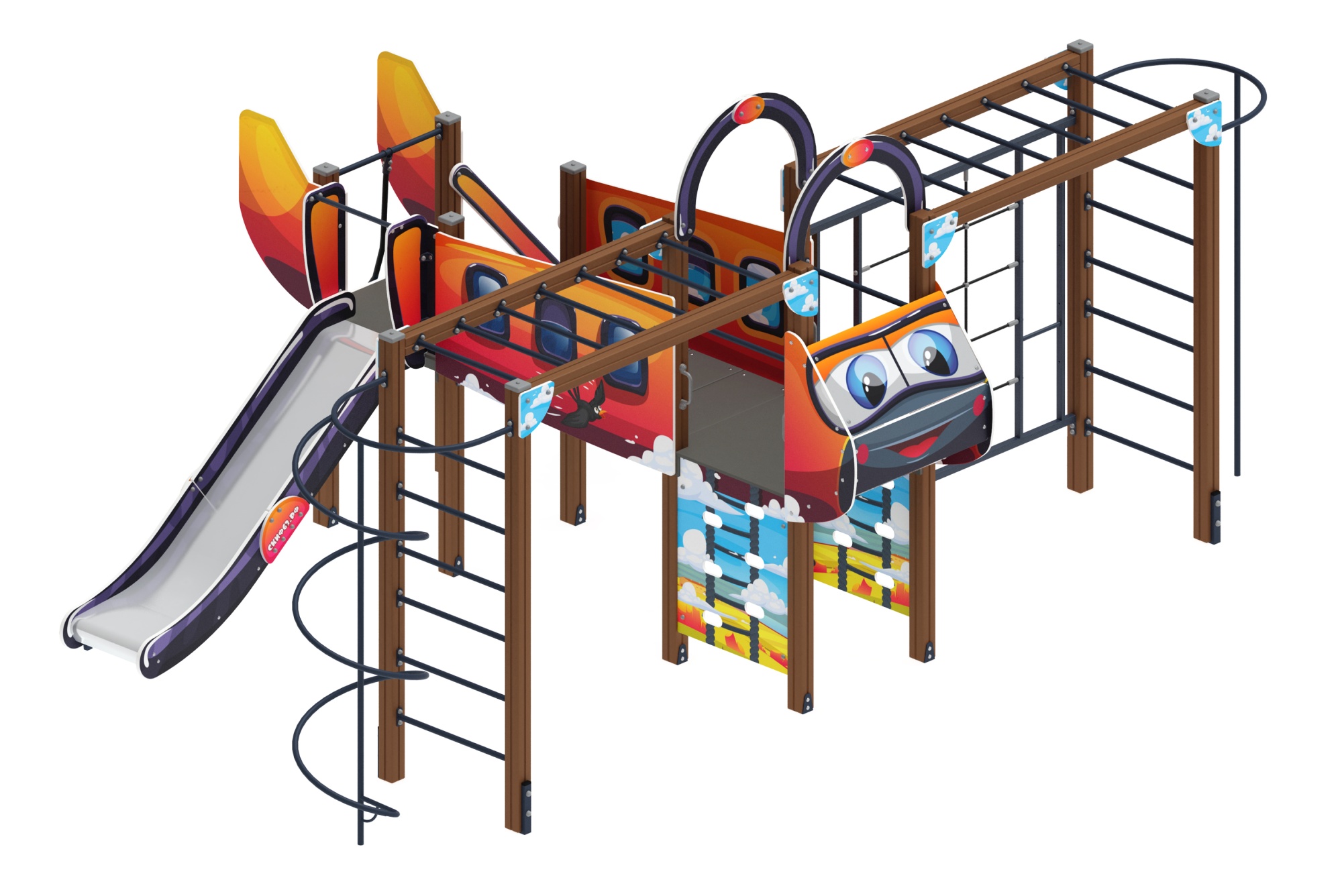 Аэроплан (мульт) - ДИК 2.03.4.02-01 - Игровой комплекс Н=1200