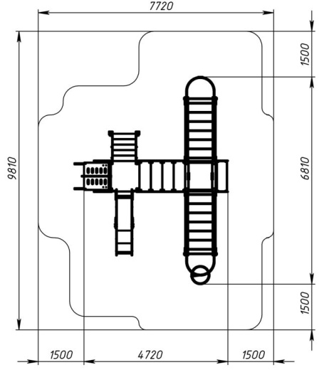 Аэроплан (мульт) - ДИК 2.03.4.02-01 - Игровой комплекс Н=1200
