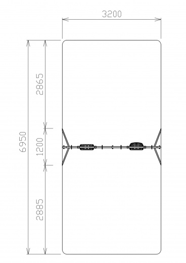 Качели двойные Д2 - ИО 12.Д.01.02.02-П.01 - (Космопорт)