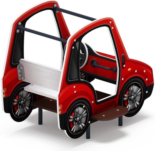 Машинка (красная) - Беседка машинка средняя - МФ 10.03.01-03