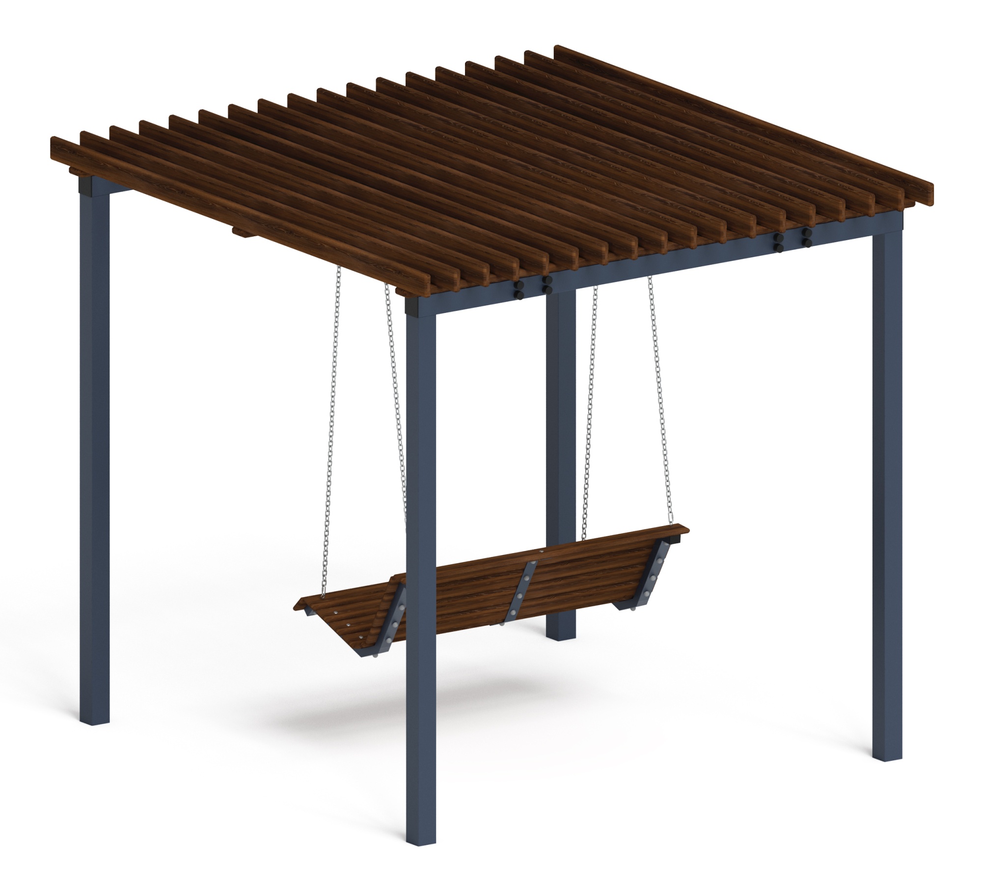 Пергола тент с качелями - МФ 78.02.01-01 /без поликарбоната/