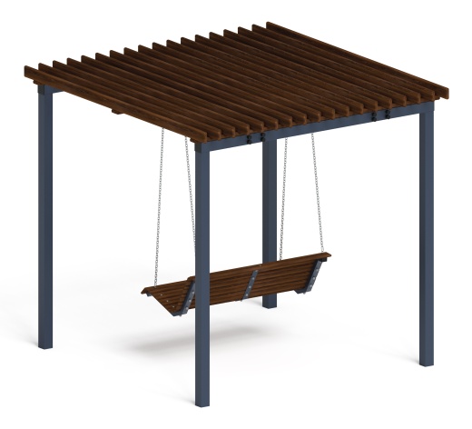 Пергола тент с качелями - МФ 78.02.01-01 /без поликарбоната/