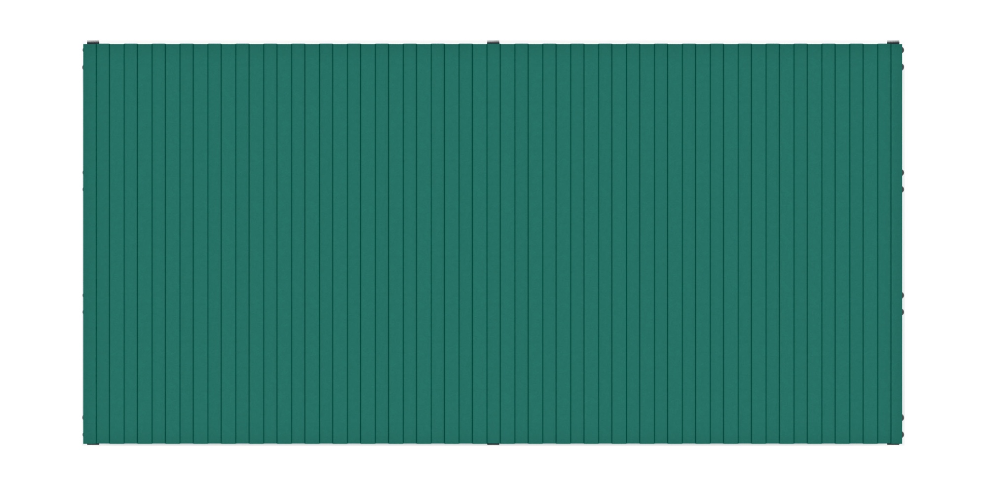 Навес контейнерной площадки для мусора (зеленый) (2 секции) МФ 55.02.03-01