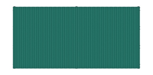 Навес контейнерной площадки для мусора (зеленый) (2 секции) МФ 55.02.03-01